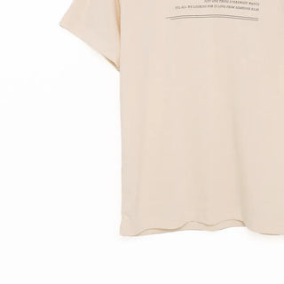 Lettering Tencel Half-Sleeve T-Shirt