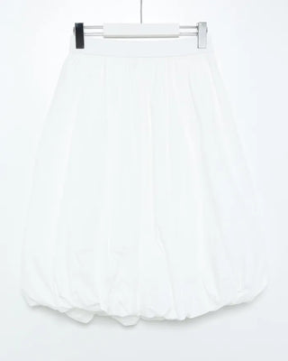 Midi balloon skirt with elastic waistband at the back
