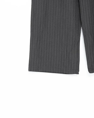 Two-tone striped banding slacks