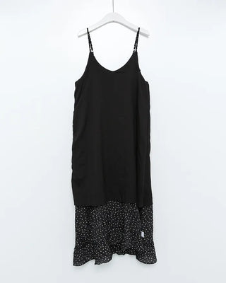Wrinkle Dot Frill Long Dress