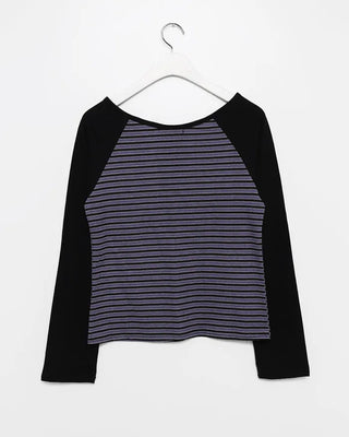 Striped raglan henley t-shirt