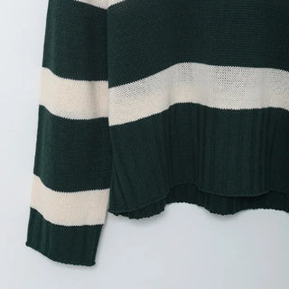 Bold striped loose-fit knit