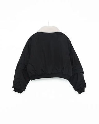 Boa Collar Shirring Crop Jumper