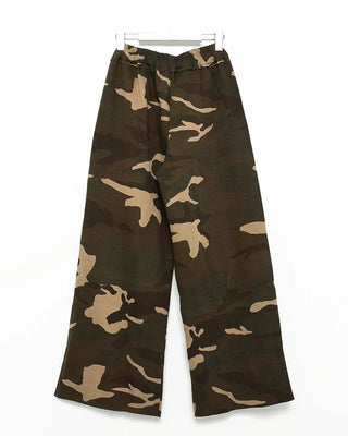 Camouflage Cut-Off Hem Easy Pants