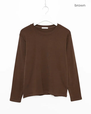 Simple round long T-shirt