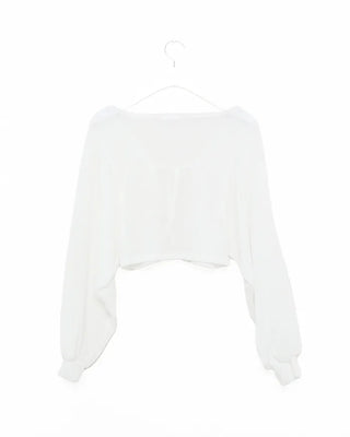 Strappy sheer bolero cardigan