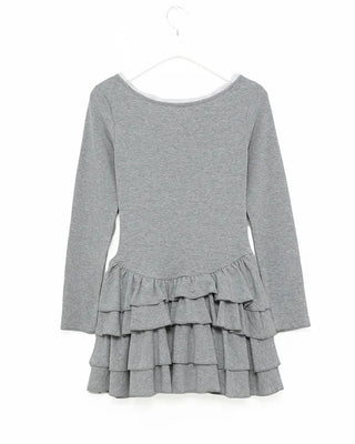 Lace tiered button mini dress