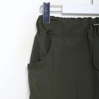Side pocket nylon cargo skirt
