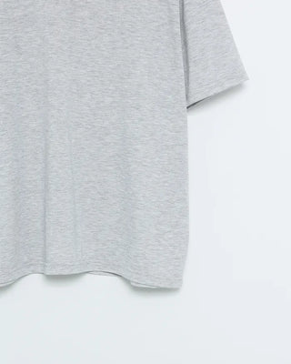 Simple layered crew neck short-sleeve T-shirt