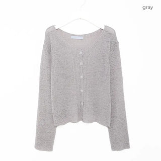 Ribbed sheer cardigan