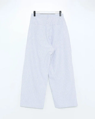 Summer cotton striped wide-leg pants