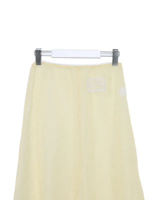 Layered sheer midi skirt