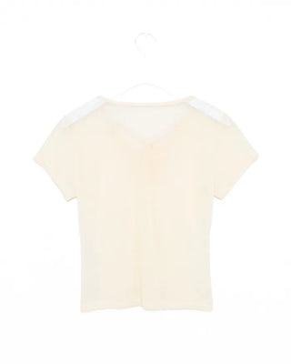 See-through short-sleeved T-shirt