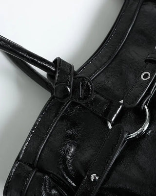 Square buckle shoulder bag