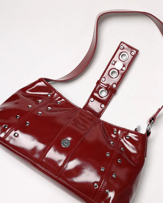 Square studded shoulder bag