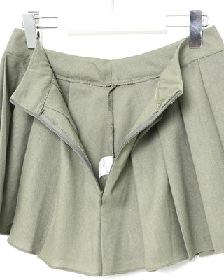 Pleated skirt wide slacks