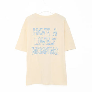 Back lettering point short-sleeved T-shirt