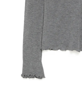 Wave puff knit T-shirt