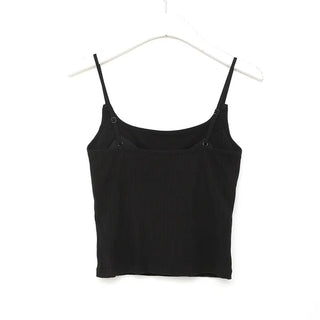 Ribbed camisole with built-in cups