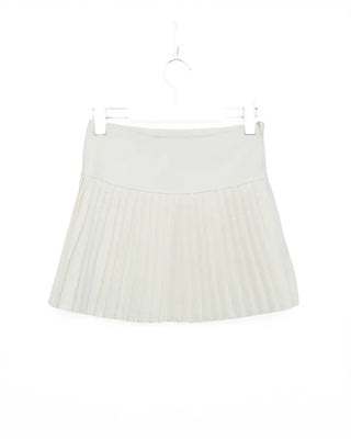 Slim pleated mini skirt
