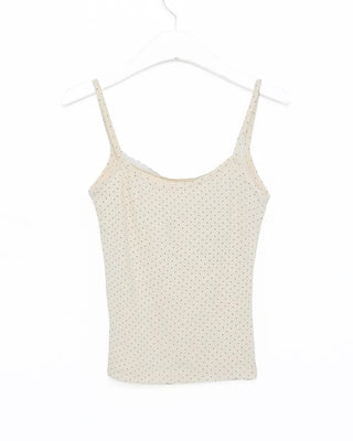 Dot bust lace slim camisole