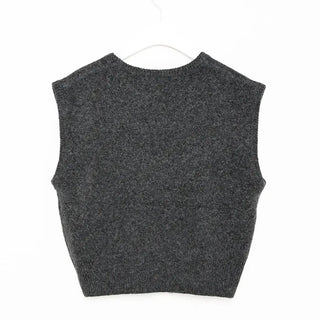 Basic Round Neck Knit Vest