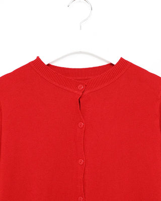 Round neck colorful cardigan