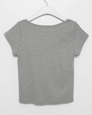 Lettering of Long Cap Sleeve T-Shirt