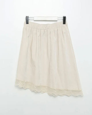Asymmetrical Lace Midi Skirt