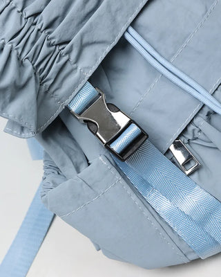 Shirring flap backpack