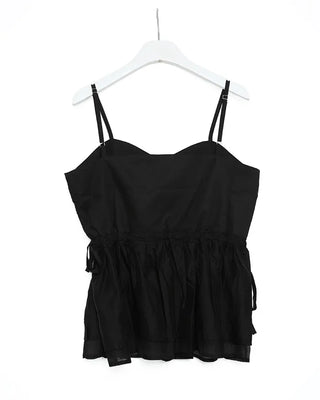 Shirred strap camisole blouse