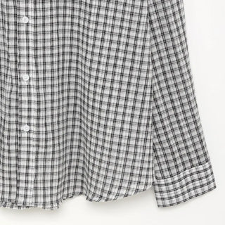 Checked sheer shirt