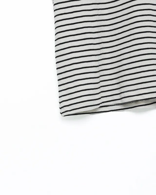Basic single-breasted striped T-shirt