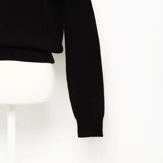 Slit Point Half Neck Knit