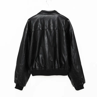 (unisex) Y2K Eyelet Eco Leather Jacket