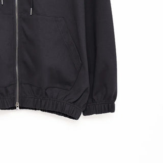 (Unisex) Gathered Zip-Up Hoodie
