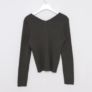 Ribbed Open Cardigan