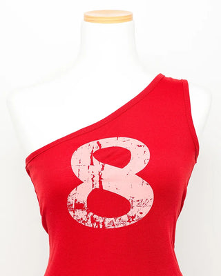 Pigment 8 Lettering One-Shoulder Tank Top