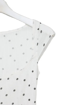 Dot Cap Sleeve Top