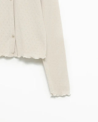Side-button pointe cardigan