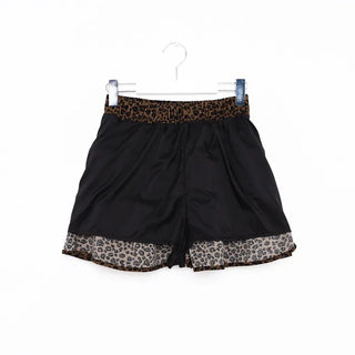 Leopard print mini skirt
