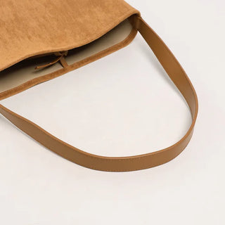 Simple suede tote bag