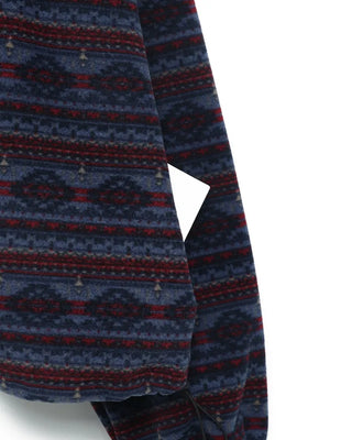 (Unisex) Ethnic Fleece Hooded Jacket with Drawstring