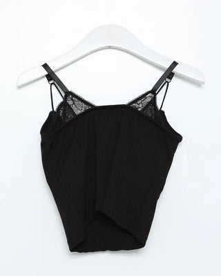 Lace camisole with built-in cups