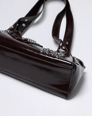 Studded Ribbon Shaped Shoulder Bag