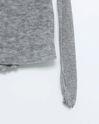 See-through T-shirt & knit set