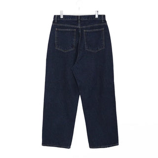 Wide-fit low-rise denim pants