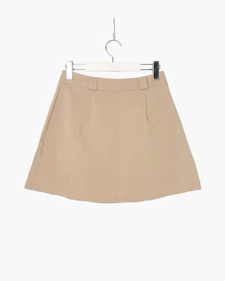 Basic pleated mini skirt