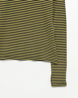 Half-neck striped long-sleeve T-shirt