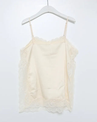 Wide lace side slit camisole